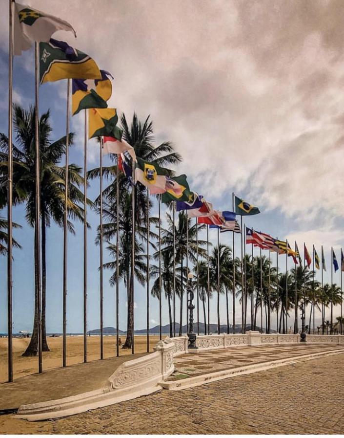 Apartamento Em Santos No Gonzaga Em Frente A Praia Exteriör bild